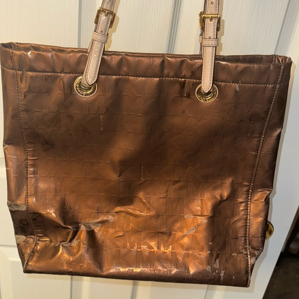 Michael Kors, large metallic tote